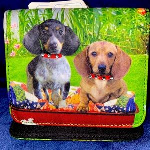 Dachshunds with Rhinestone Collars Wallet